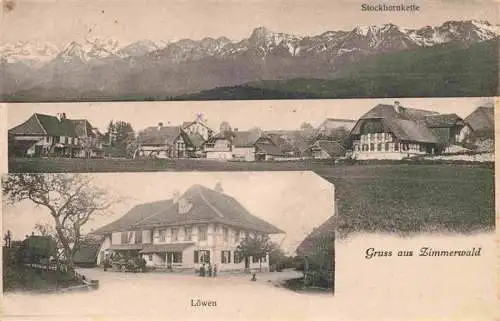 AK / Ansichtskarte  Zimmerwald_BE Panorama Stockhornkette Gasthof Loewen