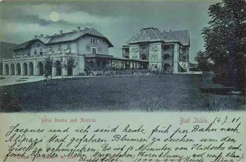 AK / Ansichtskarte  Ilidza_Ilijasa_Sarajevo_Bosnia-Herzegovina Hotel Bosna und Austria im Mondschein