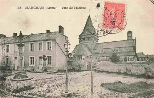 AK / Ansichtskarte  Marchais_02_Aisne Vue de l'Eglise