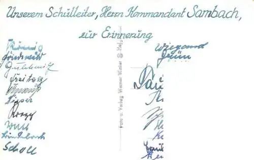 AK / Ansichtskarte  Hofgeismar Erinnerungskarte unserem Schulleiter Kommandant Sambach Lehrgang E/3