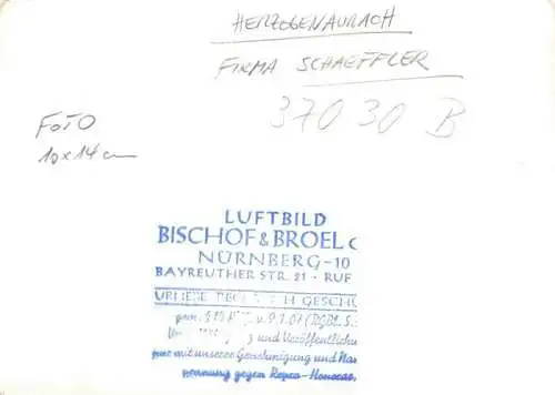 AK / Ansichtskarte 73974371 Herzogenaurach_Bayern Firma Schaeffler Luftbild