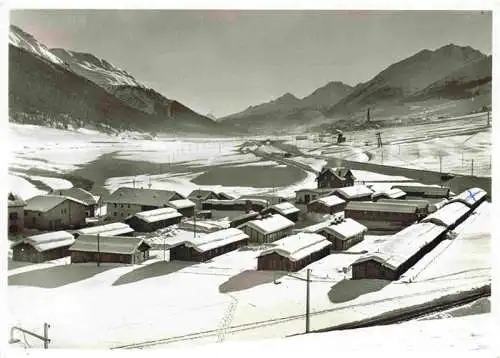AK / Ansichtskarte  S-chanf_GR Winterpanorama Flablager Blick gegen Zuoz