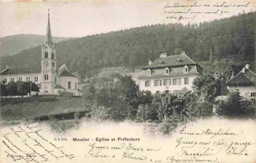 AK / Ansichtskarte  Moutier_BE Eglise et Préfecture