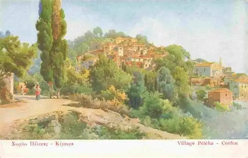 AK / Ansichtskarte  Peleka_Corfou_Korfu_Greece Vue générale du village Kuenstlerkarte