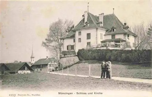 AK / Ansichtskarte  Muensingen_Konolfingen_BE Schloss und Kirche
