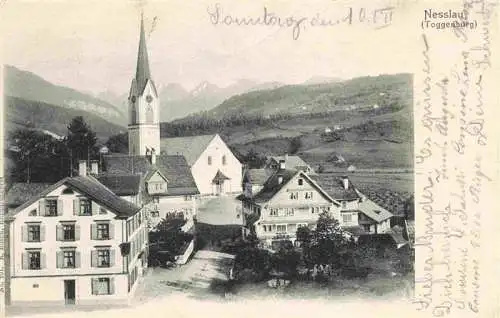 AK / Ansichtskarte  Nesslau_Toggenburg_SG Ortsansicht mit Kirche