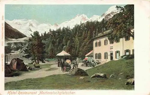 AK / Ansichtskarte  Morteratsch Hotel Restaurant Morteratschgletscher Kuenstlerkarte