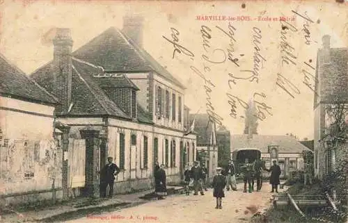 AK / Ansichtskarte  Marville-les-Bois_Moutiers-Brule_28_Eure-et-Loir Ecole et Mairie