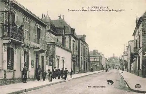 AK / Ansichtskarte  La_Loupe_28_Eure-et-Loir Avenue de la Gare Bureau de Postes et Télégraphes