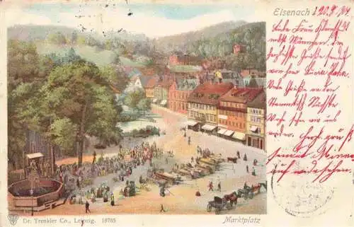 AK / Ansichtskarte  Eisenach_Thueringen Marktplatz Kuenstlerkarte