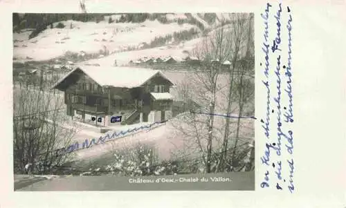 AK / Ansichtskarte  Chateau-d_Oex_VD Chalet du Vallon en hiver