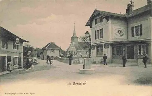 AK / Ansichtskarte  Crassier_VD Ortszentrum Kirche