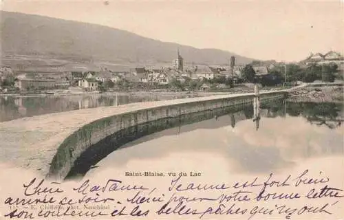 AK / Ansichtskarte  Saint_Blaise_NE Vu du lac