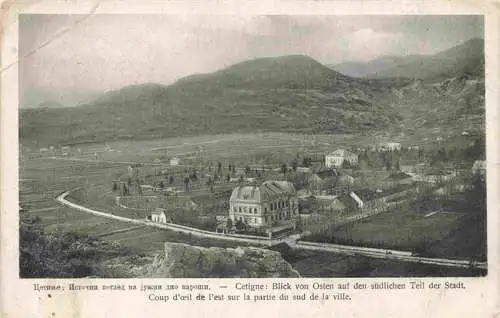 AK / Ansichtskarte  Cetigne_Cetinje_Montenegro Panorama Blick von Osten auf den suedlichen Teil der Stadt