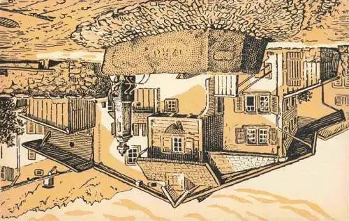 AK / Ansichtskarte  Ennenda Partie im Oberdorf Kuenstlerkarte