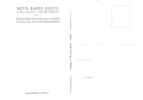 AK / Ansichtskarte  Biglen_BE Hotel Baeren Fliegeraufnahme