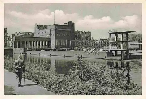 AK / Ansichtskarte  Bergedorf__Hamburg Badeanstalt mit Schwimmbassin