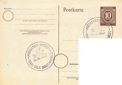 AK / Ansichtskarte 73974977 MueNSTER___Westfalen Tag der Briefmarke 1947
