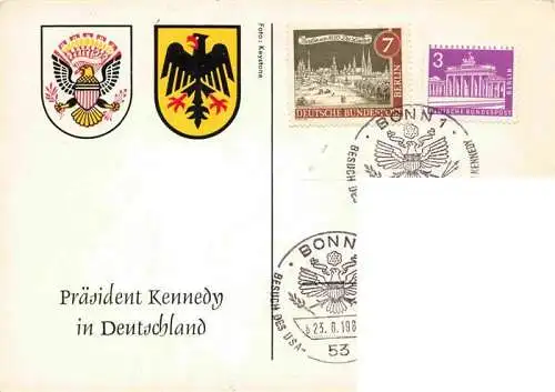 AK / Ansichtskarte  BONN_Rhein Praesident Kennedy in Deutschland mit Kanzler Adenauer