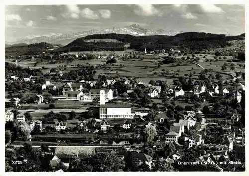 AK / Ansichtskarte  Oberuzwil_SG Fliegeraufnahme mit Saentis