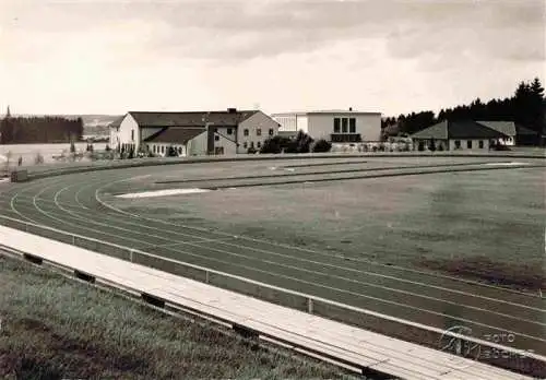 AK / Ansichtskarte  Gruenberg__Hessen Sportschule Gruenberg des Hess Fussballverbandes Stadion Fliegeraufnahme