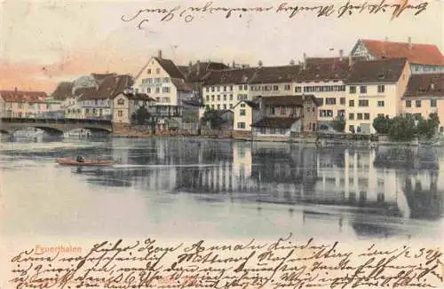 AK / Ansichtskarte  Feuerthalen_ZH Blick ueber den Rhein zur Stadt