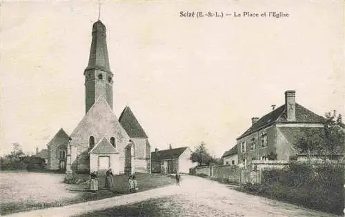 AK / Ansichtskarte  Soize_28_Eure-et-Loir La Place et l'Eglise