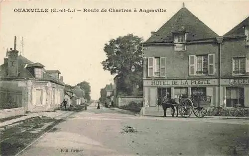 AK / Ansichtskarte  Ouarville_28_Eure-et-Loir Route de Chartres à Angerville Hotel de la Poste