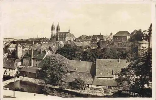 AK / Ansichtskarte 73975140 Eger__Cheb_CZ Ortsansicht mit Kirche