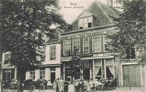 AK / Ansichtskarte  Sluis__Zeeland_NL L'Ecluse Hotel Thof van Brussel Café Restaurant