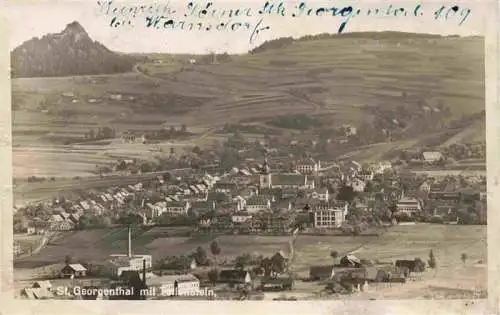 AK / Ansichtskarte  St_Georgenthal_Jiretin_pod_Jedlovouk_CZ Panorama Blick gegen Hoellenstein