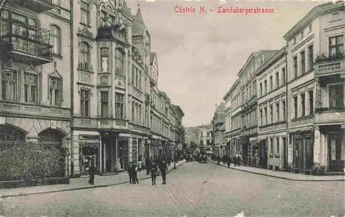 AK / Ansichtskarte  Cuestrin-Neustadt_Kuestrin_Ostbrandenburg_Kostrzyn_PL Landsbergerstrasse Feldpost