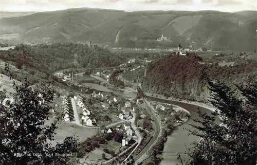 AK / Ansichtskarte  Niederlahnstein_Lahnstein Panorama Blick ins Lahn- und Rheintal auf Burg Lahneck Schloss Stolzenfels Allerheiligen-Kapelle