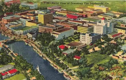 AK / Ansichtskarte 73975252 Fort_Lauderdale_Florida_USA Aerial view of downton