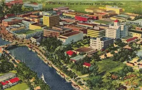 AK / Ansichtskarte  Fort_Lauderdale_Florida_USA Aerial view of downton