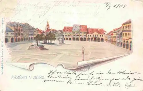 AK / Ansichtskarte  Jicin_Jitschin_Koeniggraetz_CZ Namesti Platz Stadtzentrum