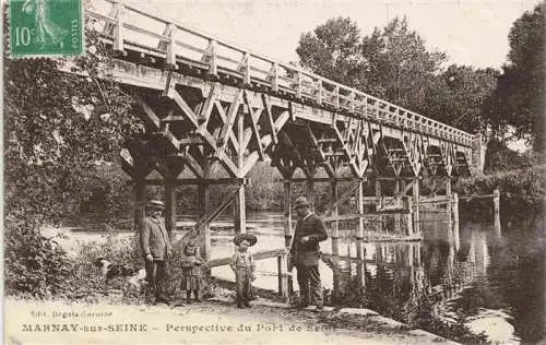 AK / Ansichtskarte  Marnay-sur-Seine_10_Aube Perspective du Port de Seine Pont