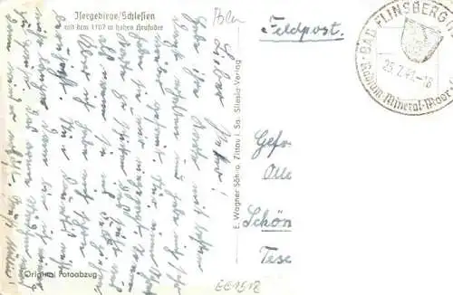 AK / Ansichtskarte  Bad_Flinsberg_Swieradow_Zdroj_PL Panorama Isergebirge Feldpost