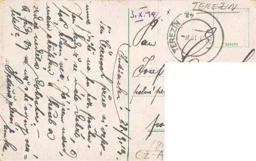 AK / Ansichtskarte  Theresienstadt_Terezin_CZ Postgebaeude