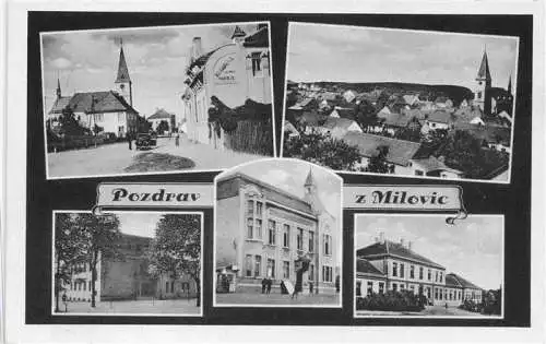 AK / Ansichtskarte  Milovice_Milowitz_CZ Stadtpanorama Motive Stadtzentrum