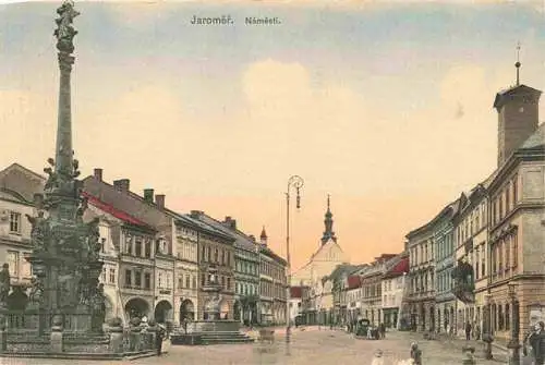 AK / Ansichtskarte  Jaromer_Jaromir_CZ Namesti Stadtzentrum Platz Brunnen