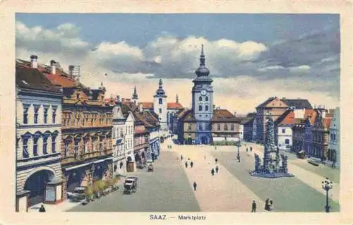 AK / Ansichtskarte 73975394 Saaz_Zatec_CZ Marktplatz