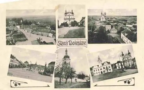 AK / Ansichtskarte  Stara_Boleslav_Altbunzlau_CZ Panorama Schloss Kirche Marktplatz