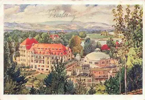 AK / Ansichtskarte  Piestany_Pistian_Poestyen_SK Palac Thermia Lazne Irma Hotel Royal Kuenstlerkarte