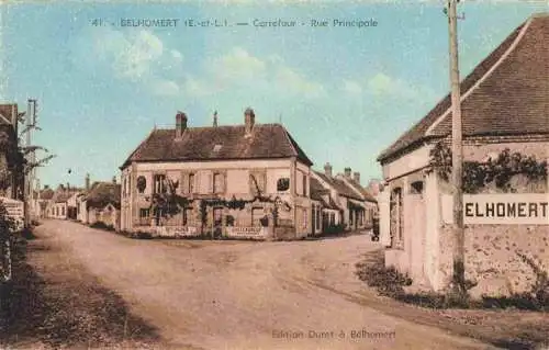 AK / Ansichtskarte  Belhomert-Guehouville_28_Eure-et-Loir Carrefour Rue Principale