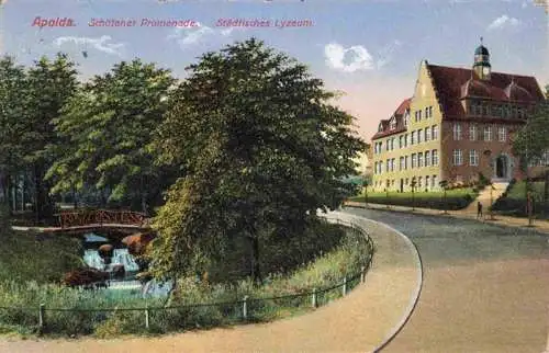 AK / Ansichtskarte 73975532 Apolda Schoetener Promenade Staedt Lyzeum