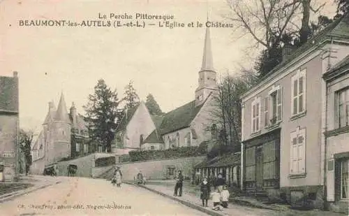 AK / Ansichtskarte  Beaumont-les-Autels_28_Eure-et-Loir Eglise et le Chateau