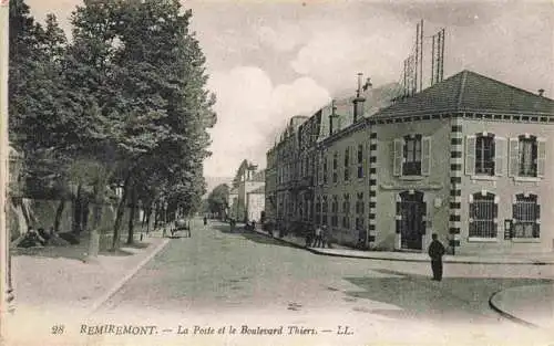 AK / Ansichtskarte  Remiremont_Romberg_88_Vosges La Poste et le Boulevard Thiers