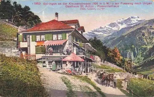 AK / Ansichtskarte  Spiringen_UR Gasthaus St Anton Passantenhaus Fussweg nach Urigen