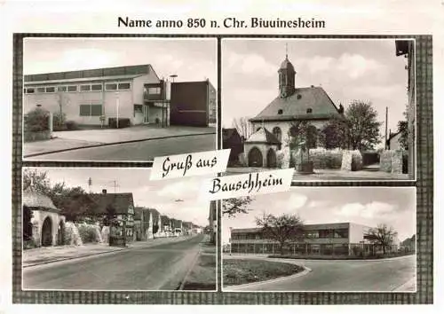 AK / Ansichtskarte 73975715 Bauschheim_Ruesselsheim_Hessen Teilansichten Kirche Schule